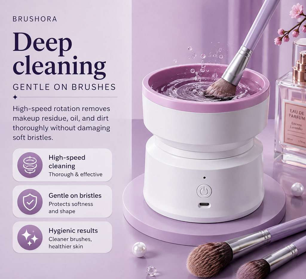 Automatic Electric Makeup Brush Cleaner – USB Powered