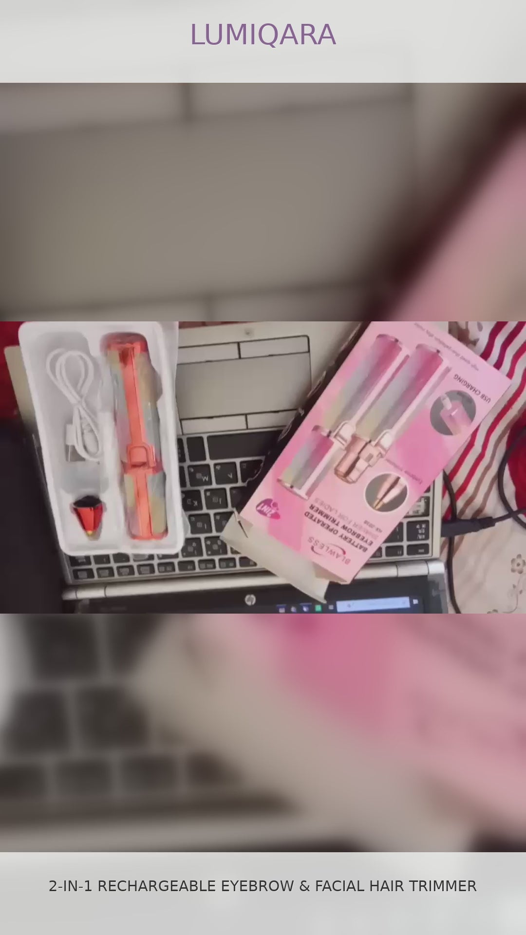 2-in-1 Rechargeable Eyebrow & Facial Hair Trimmer